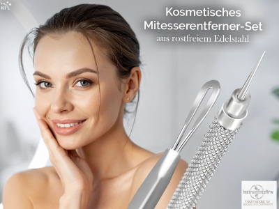 2-Teiliges Komedonenquetscher Set Mitesser-Entferner Schlaufe Loch