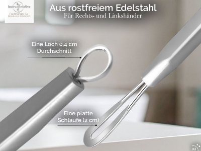 2-Teiliges Komedonenquetscher Set Mitesser-Entferner Schlaufe Loch