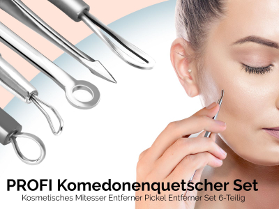 Komedonenquetscher Pickelentferner Mitesser Entferner-Set Kosmetik Instrumente zur Gesichtsreinigung  und Pflege