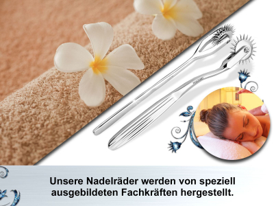 2-Teiliges Nervenrad-Set 1 und 2 Nadelrollen Massageroller Sensibilittsrad Nadelrad Zackenrad von InstrumenteNRW mit Firmensitz in Deutschland