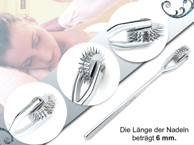 Zackenrad Nervenrdchen Rostfrei Sensibilittsrad Set 2 Massageroller 1 + 3 Nadelrollen Nadelrad Massagegert Nervenrad