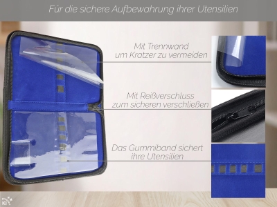 Etui Kunstleder f�r 13 Instrumente / Nagelzangen 30 x 22 cm