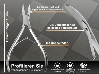 Krftige Eckenzange 13 cm abgerundete Schneidbacken