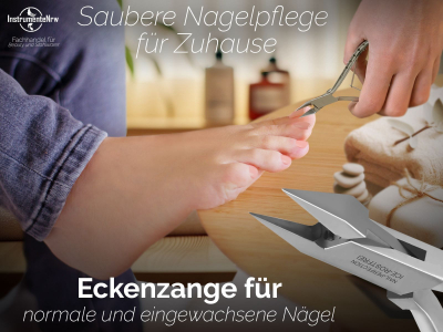 Funagelzange Eckenzange Nagelknipser Nagelzange Spitz Rostfrei Edelstahl - Ergonomische Griffe - 12,5 cm