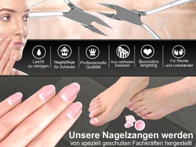 Nagelzange Nagelschere Eckenzange 10 cm fr Tief Eingewachsene Fungel aus rostfreiem Edelstahl