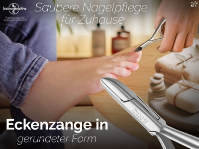 Nagelzange Eckenzange Nagelschere abgerundet Pedik�re Nagelknipser zum k�rzen von Fu�n�gel und Fingern�gel aus rostfreiem Edelstahl