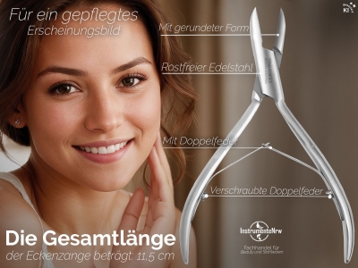 Nagelzange Eckenzange Nagelschere abgerundet Pedik�re Nagelknipser zum k�rzen von Fu�n�gel und Fingern�gel aus rostfreiem Edelstahl