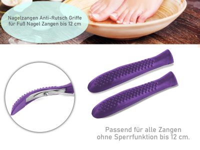 Anti Rutsch Griffe fr Fupflegezangen und Manikrezangen Lila