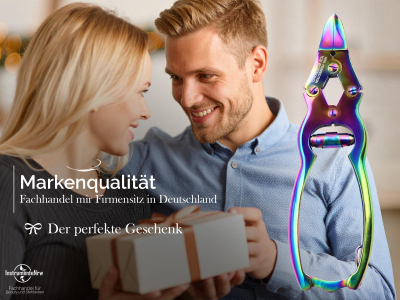 Kr�ftige Edelstahl Fu�-Nagelzange 15,5 cm mit Doppel�bersetzung TITAN-Beschichtung