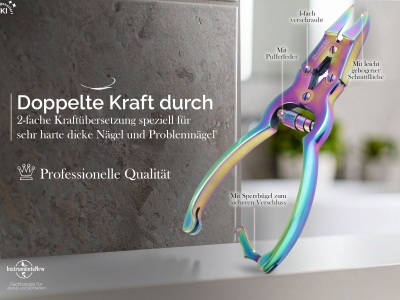 Nagelzange Starke Ausf�hrung Kopfschneider 13,0 cm mit Doppel�bersetzung 4-Fach Verschraubt