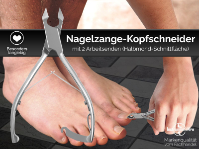 Profi Nagelzange Pedikre-Zange Kopfschneider mit Kurzem Przisem Schnitt 17 mm fr die Fupflege Edelstahl Rostfrei