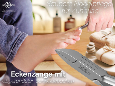 Nagelzange als Eckenzange 13 cm mit schlanken Kopf und abgerundeten Schneidbacken