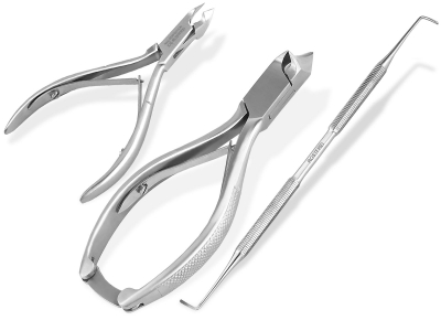 3-Teiliges Nagelzangen Set für Arbeiten am Nagel und Nagelhaut Kopfschneider Nagelhautzange