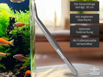 Pflanzpinzette 30 cm Pinzette gebogen ROSTFREI