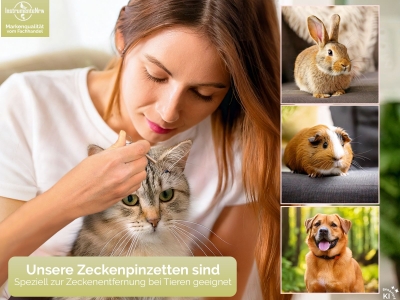 Zeckenpinzette Pinzette Rostfrei mit Feder Zeckenzange