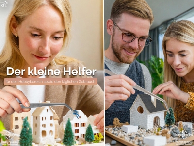 Gebogene Pinzette 25,0 cm mit Innenverzahnung