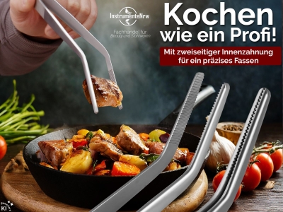 35 cm K�chenpinzette Grillpinzette Kochpinzette gebogen