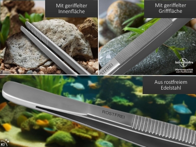 Aquarium Pinzette Gerade Futterpinzette Pflanzenpinzette 16,0 cm
