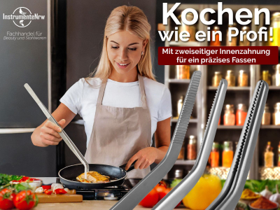 45 cm Grillpinzette Kochpinzette Kchenpinzette gebogen