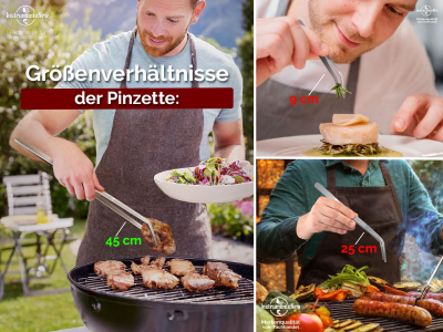 45 cm Grillpinzette Kochpinzette Kchenpinzette gebogen
