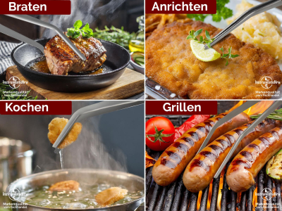 45 cm Grillpinzette Kochpinzette Kchenpinzette gebogen