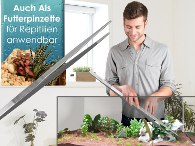 Futterpinzette Pinzette gerade 60cm rostfrei Aquarium