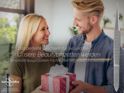 Hochwertige Pinzette Zupfpinzette mit spitzem Kopf aus Edelstahl