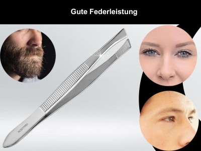 Zupfpinzette aus Solingen Pinzette Schr�g zum Zupfen von kleinsten H�rchen 7,5 cm