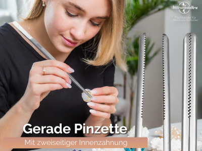 Gerade Pinzette 35cm mit Zahnung Edelstahl Rostfrei
