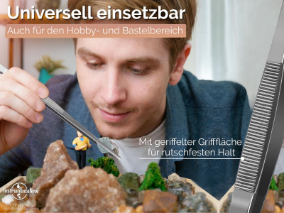 Gerade Pinzette 35cm mit Zahnung Edelstahl Rostfrei
