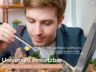 Pinzette 25,0 cm Gerade mit Innenzahnung