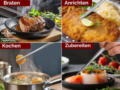 Kochpinzette K�chenpinzette Grillpinzette gerade 25 cm