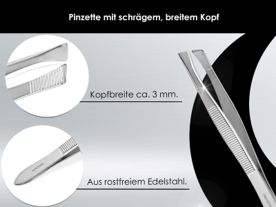 Pinzette 3mm Zupfflche