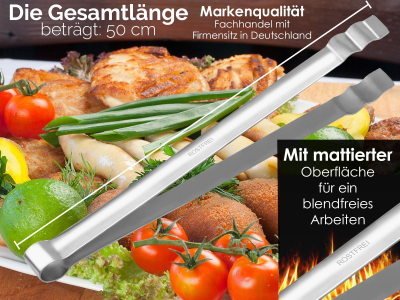 Grillzange Edelstahl Sonderlnge 50cm