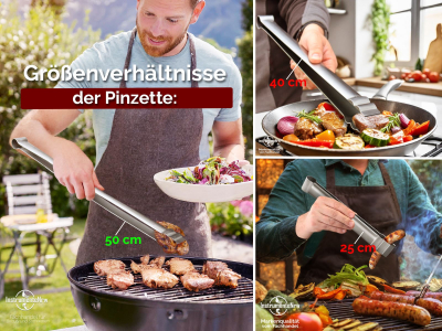 Grillzange Edelstahl 50cm