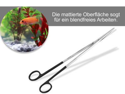 Aquarium Schere Mikroverzahnt mit gerade Schnittflche 30 cm