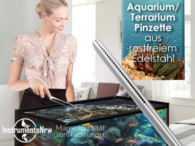 Aquarium Terrarium Gerade Pinzette 30 cm Edelstahl