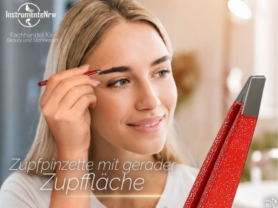 Gerade Pinzette Rot