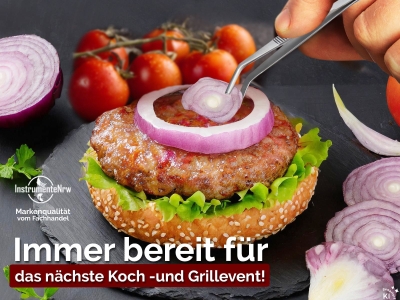 K�chenpinzette Grillpinzette Kochpinzette gebogen 10,5 cm