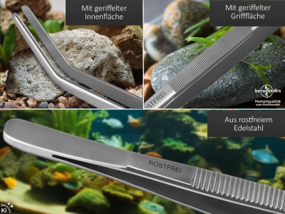 Aquarium Terrarium Pinzette Gebogen Futterpinzette Pflanzenpinzette 16,0 cm