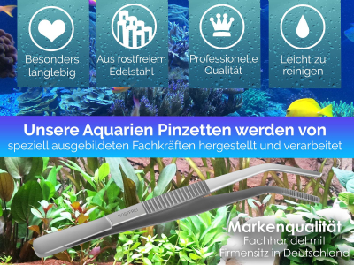 Futterpinzette Aquarium Terrarium Pinzette Gebogen Pflanzenpinzette 14,0 cm