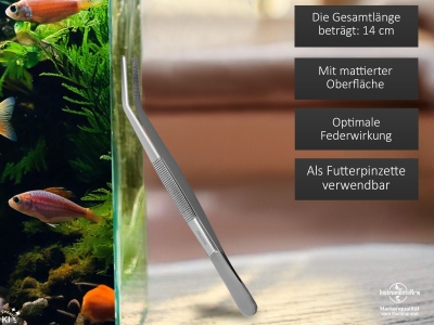 Futterpinzette Aquarium Terrarium Pinzette Gebogen Pflanzenpinzette 14,0 cm