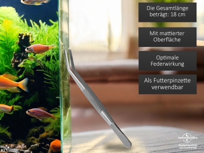Futterpinzette Aquarium Terrarium Pinzette Gebogen Pflanzenpinzette 18,0 cm