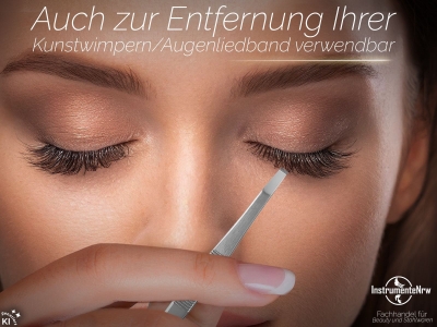 Feine Zupfpinzette Gerade Haar-Pinzette Augenbrauen Rostfreies Edelstahl 9,5 cm