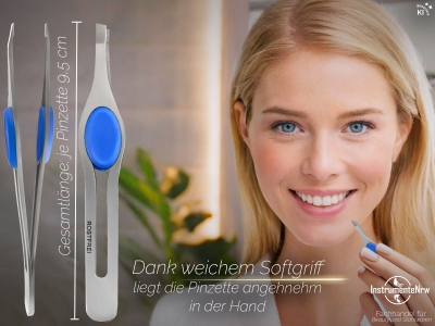 4er Set Zupfpinzetten Edelstahl Haarzupf-Pinzette Augenbrauen Schr�g Spitz Gerade