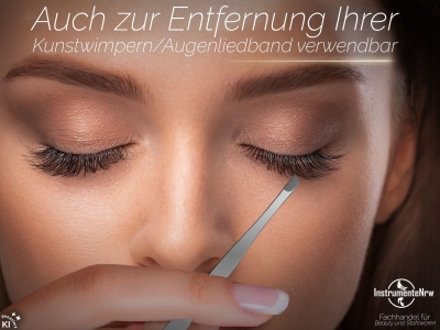 2-Teiliges Haarzupf-Pinzetten Set Zupfpinzette Augenbrauen Schr�g Gerade Rostfrei