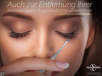 2er Set Zupfpinzetten Augenbrauen Pinzette Haarzupfpinzette Schr�g + Gerade