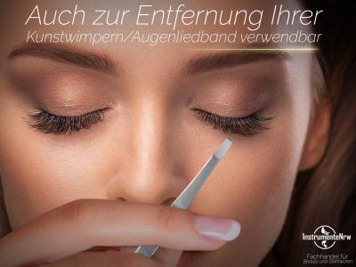 Profi Haar-Zupfpinzette Set Pinzette Gerade und Schr�g aus Edelstahl