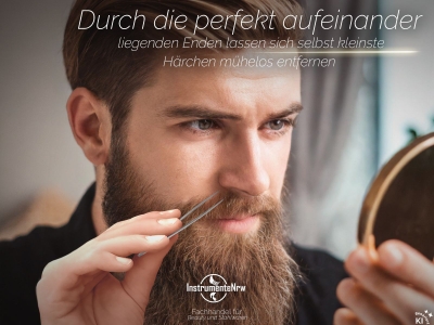 Profi Haar-Zupfpinzette Set Pinzette Gerade und Schr�g aus Edelstahl
