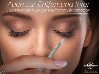 Profi Haar-Zupfpinzette Set Pinzette Gerade und Schr�g aus Edelstahl